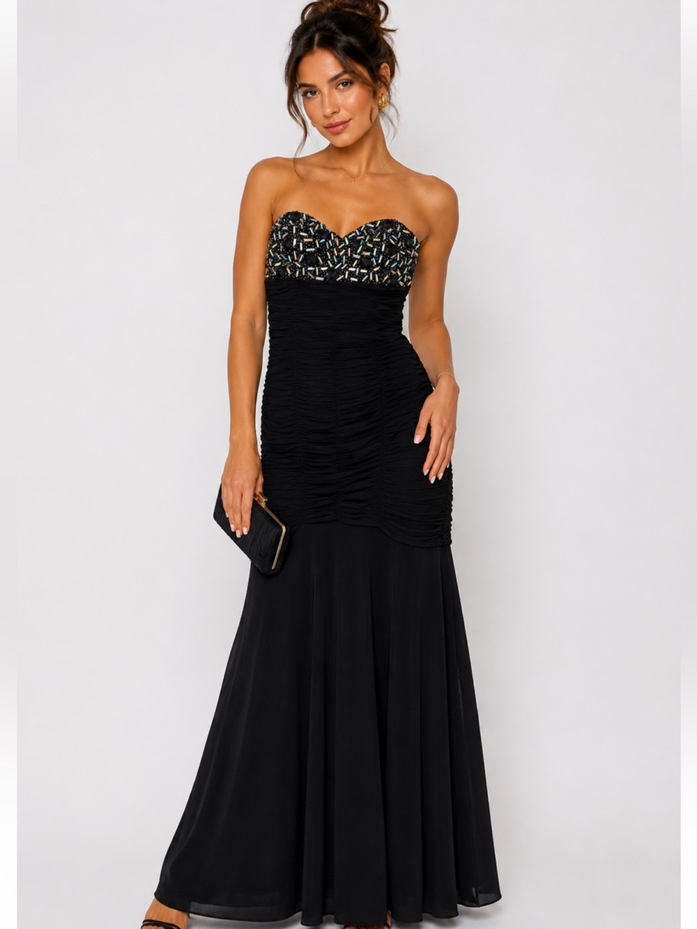 Moshita Black Evening Gown